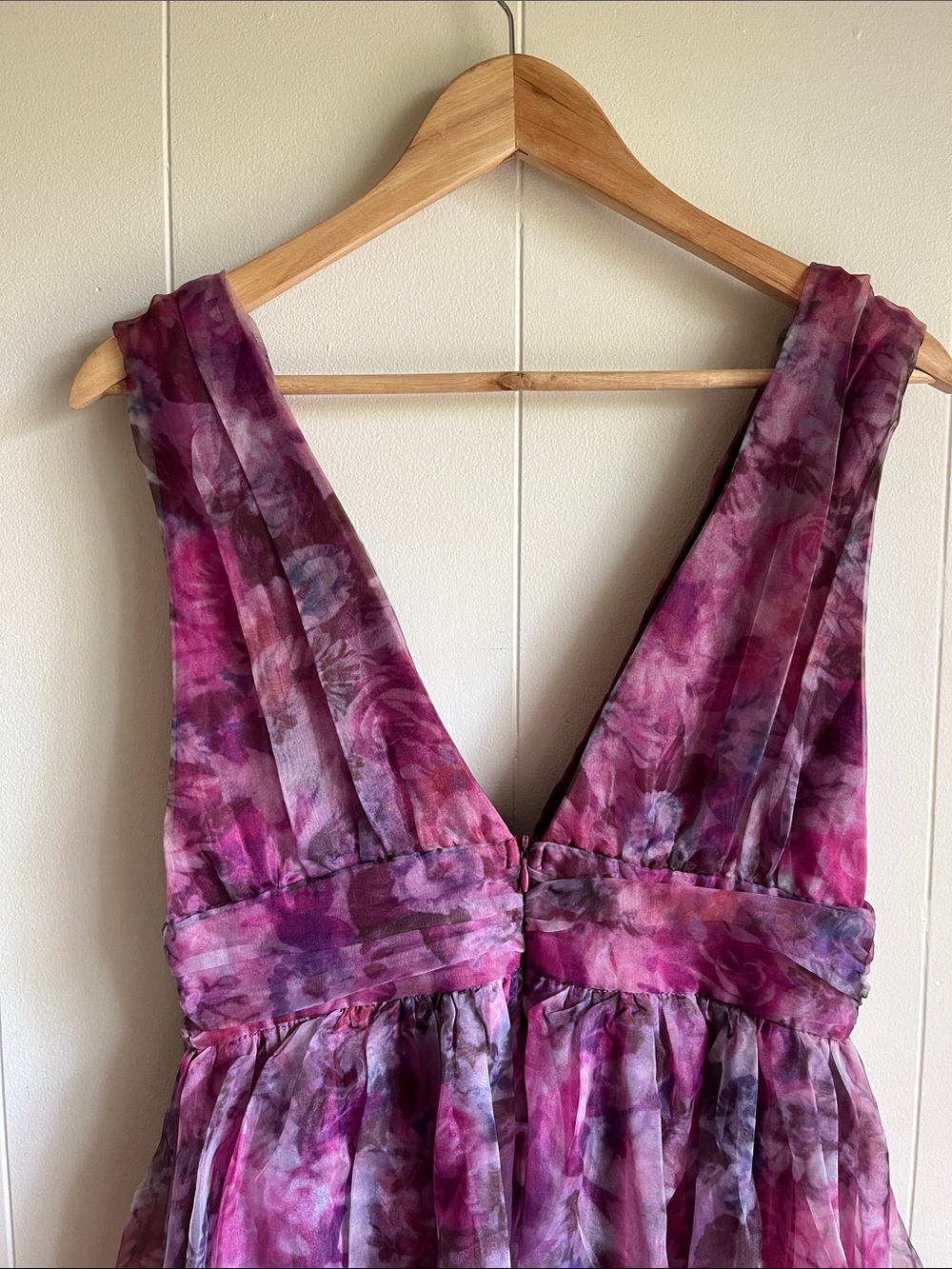 NWT Lulus Garden Floral Romance Sheer V-Neck Maxi Dress Sz Med - Picture 9 of 16